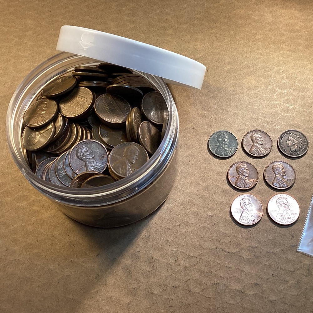 ⚫️ Vintage 2.5 lbs Copper Pennies 😳 + Indian Head - Steel War - Wheat & More 😳 - Picture 2 of 15